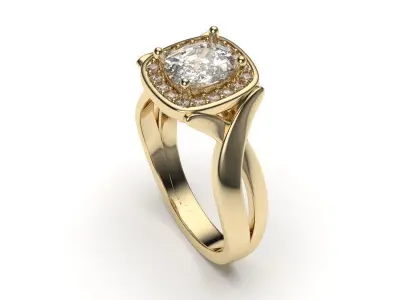 solitaire with ring sizes  9 part S126 3D print model