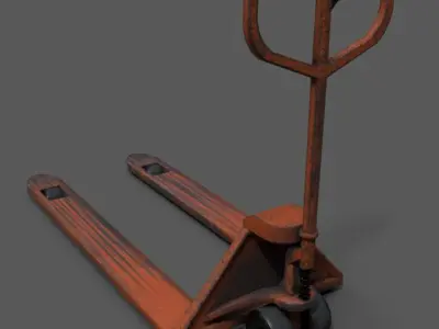 Hand forklift pallet loader Low-poly 3D model