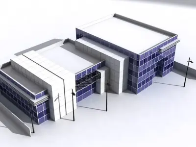 Office Building Low-poly 3D model order