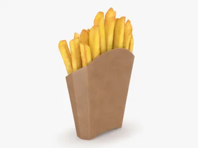 French Fries Box 3D model