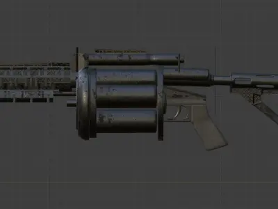 Grenade Launcher 3D model 4