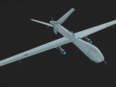 MQ-9 Reaper Low-poly 3D model