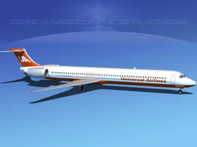 Douglas MD-80 Universal Airlines 3D model