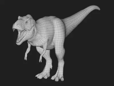 dinosaur Low-poly 3D model 9