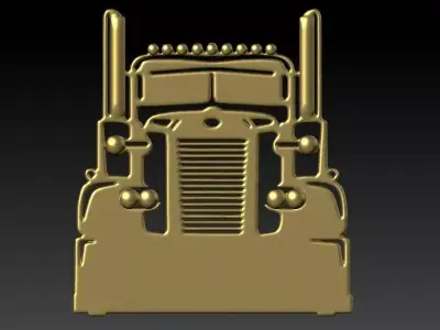 Semi Trailer Truck Pendant Necklace Jewerlry 3D print model buy