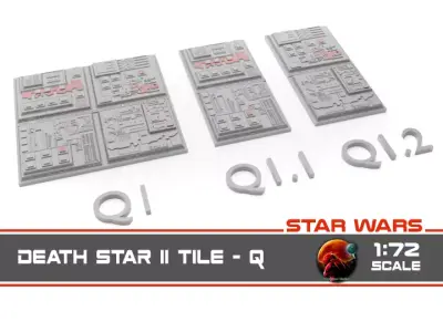 Death Star II Tile Type Q 3D print model