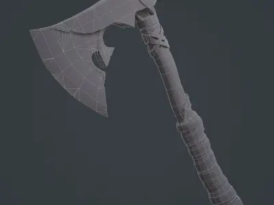 Fantasy Viking Axe Game-Ready 3D Model Low-poly 3D model