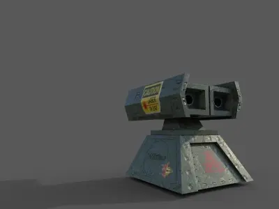 low poly rocket launcher  Low-poly 3D model