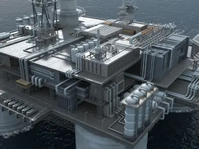 Oil Platform 3D model 3