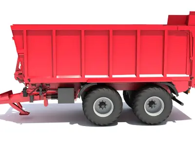 Farm Tractor Trailer 3D model purchase