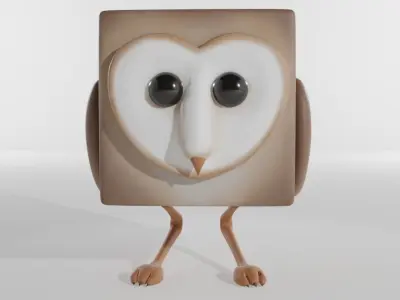 Animal - Owl character 3D model