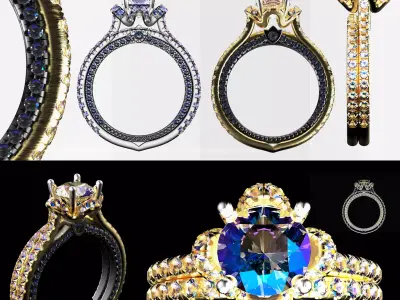 Queen ring 3D model