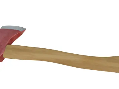Safety Axe 3D Realistic Tool Asset with PBR Textures 3D model