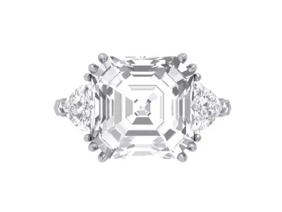 Asscher Ring 3D print model order