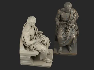 Plato Sculpture 3D model