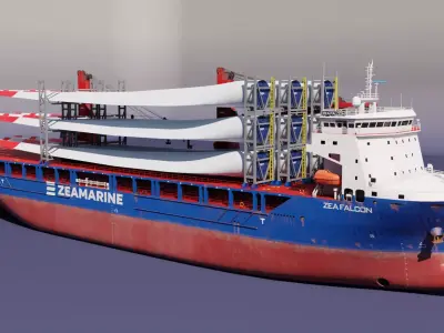 ZEA FALCON Heavy Lift Low-poly 3D model