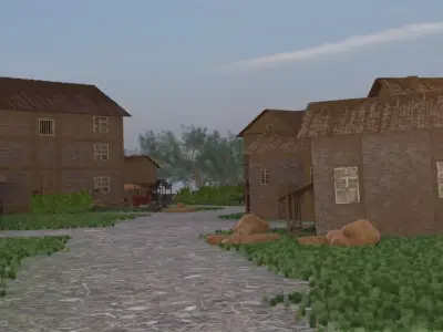 Mountain Village Layout 3D model buy