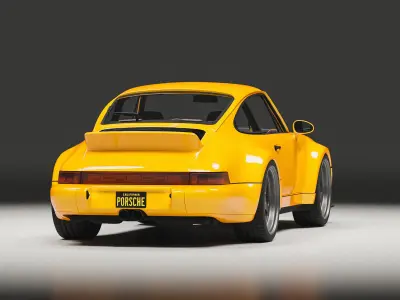 Porsche 964 Racing  Low-poly 3D model