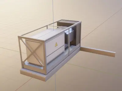 Power Storage Container Control Module 4 Low-poly 3D model