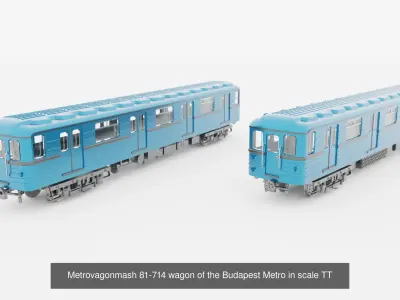 Metrowagonmash 81-71X type metro wagon of the Budapest Metro 3D Model Pack purchase