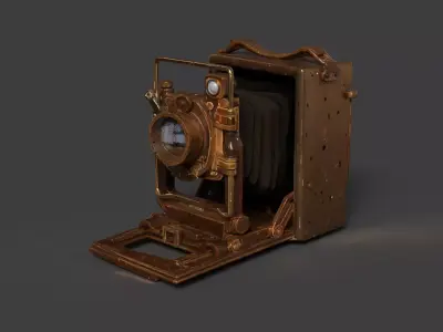 Old camera  Low-poly 3D model
