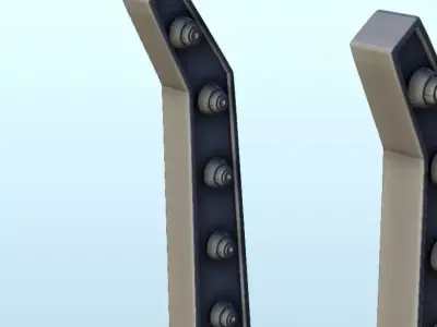 Set of three laser gates 2  supported versions - Future Sci-Fi S 3D print model purchase