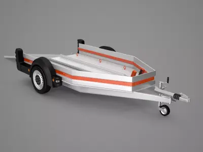 Motorcycle Carrying Trailer 3D model