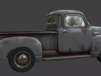 Vintage Rusty Pickup Truck 3D Model 3D model 31