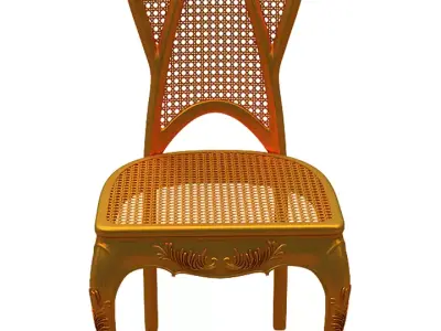 Classical Dining chair Low-poly 3D model