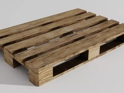 Wooden pallet 02 3D model purchase
