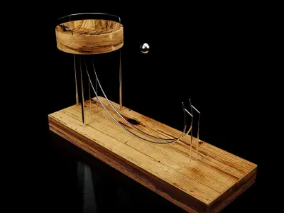 Metal Ball Infinite Loop Mechanism Free 3D model