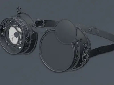 Retro glasses 3D model