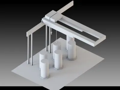 16 Overhead Cranes- Vol 02- High detail 3d models Low-poly 3D model