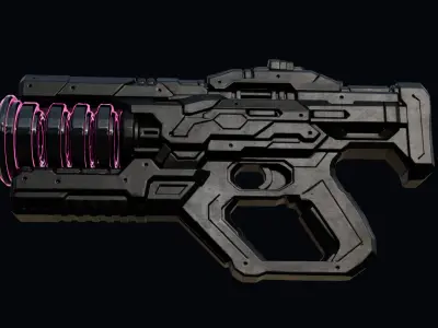sci fi Enrgy Rifle  3D Static Model Game Ready Low-poly 3D model