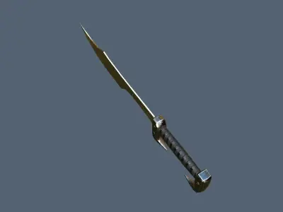 Sabre Sword Low-poly 3D model