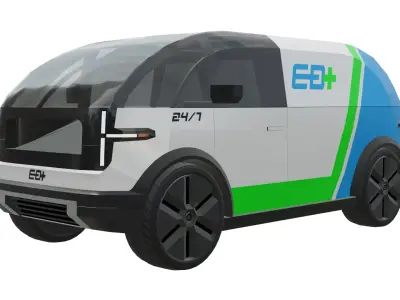 Delivery Vehicle Concept - Low poly Low-poly 3D model