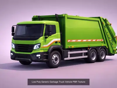 Garbage Truck Pack 4 Vehicles Waste Management Set