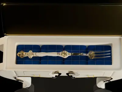 Fork Ad competition - Fork Coffin or Drawer Display piece 3D model