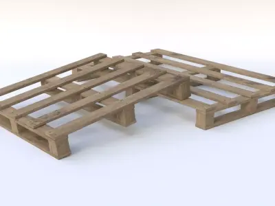 Pallets Low-poly 3D model