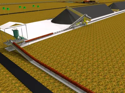 Coal Stacker-Reclaimer Free 3D model