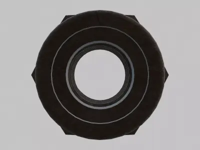 M10 Nut Coarse Threads Lock Type with Rusty Iron Texture 3D model