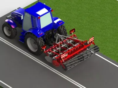 WG 0016 - Disc harrow 300 3D model