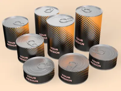 Tin Can Set  3D model
