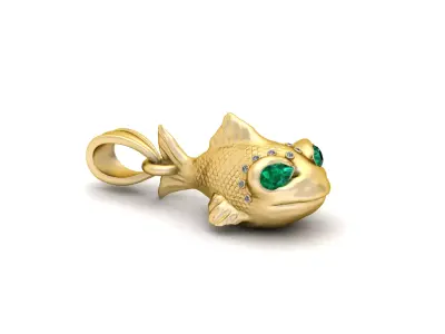 Fish Pendant 3D Printable Model 3D print model