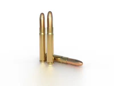 9-57mm-Mauser Ammo Low-poly 3D model