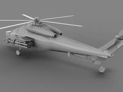 Helicopter Base Mesh Free Free low-poly 3D model