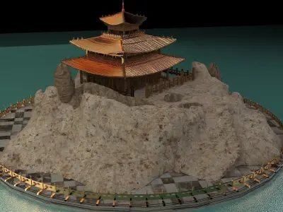 Chinese ancient house  3D model 22