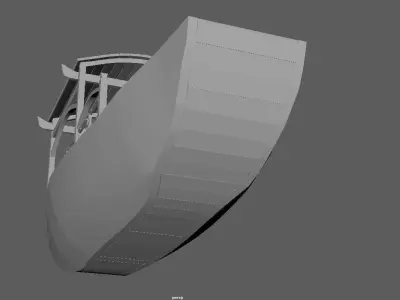 A Boat chinese Free low-poly 3D model