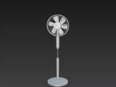 Modern Standing Fan 3D Model - High-Detail Pedestal Fan 3D model