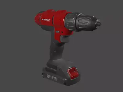 Cordless drill PBR  Low-poly 3D model